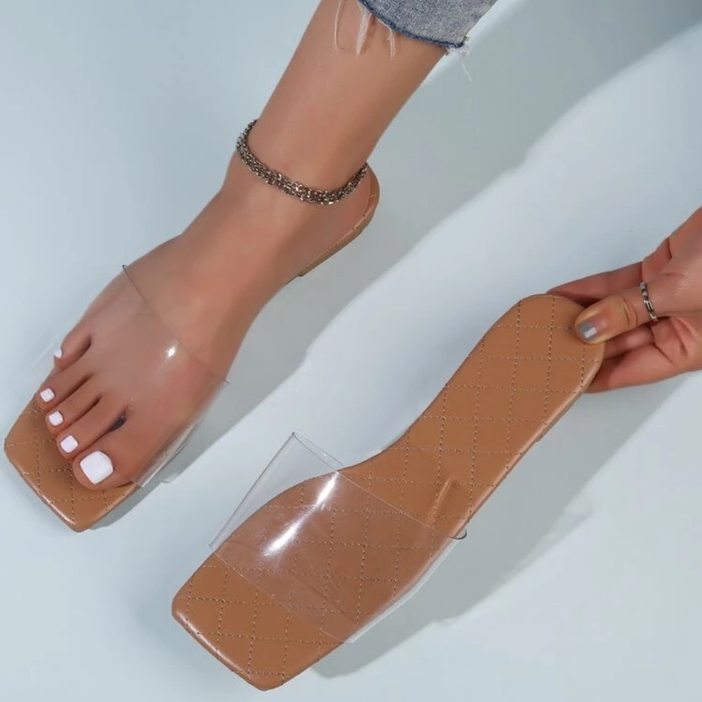 Clear sandals